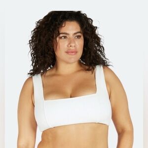 Saint Somebody White Bikini Top Size 10